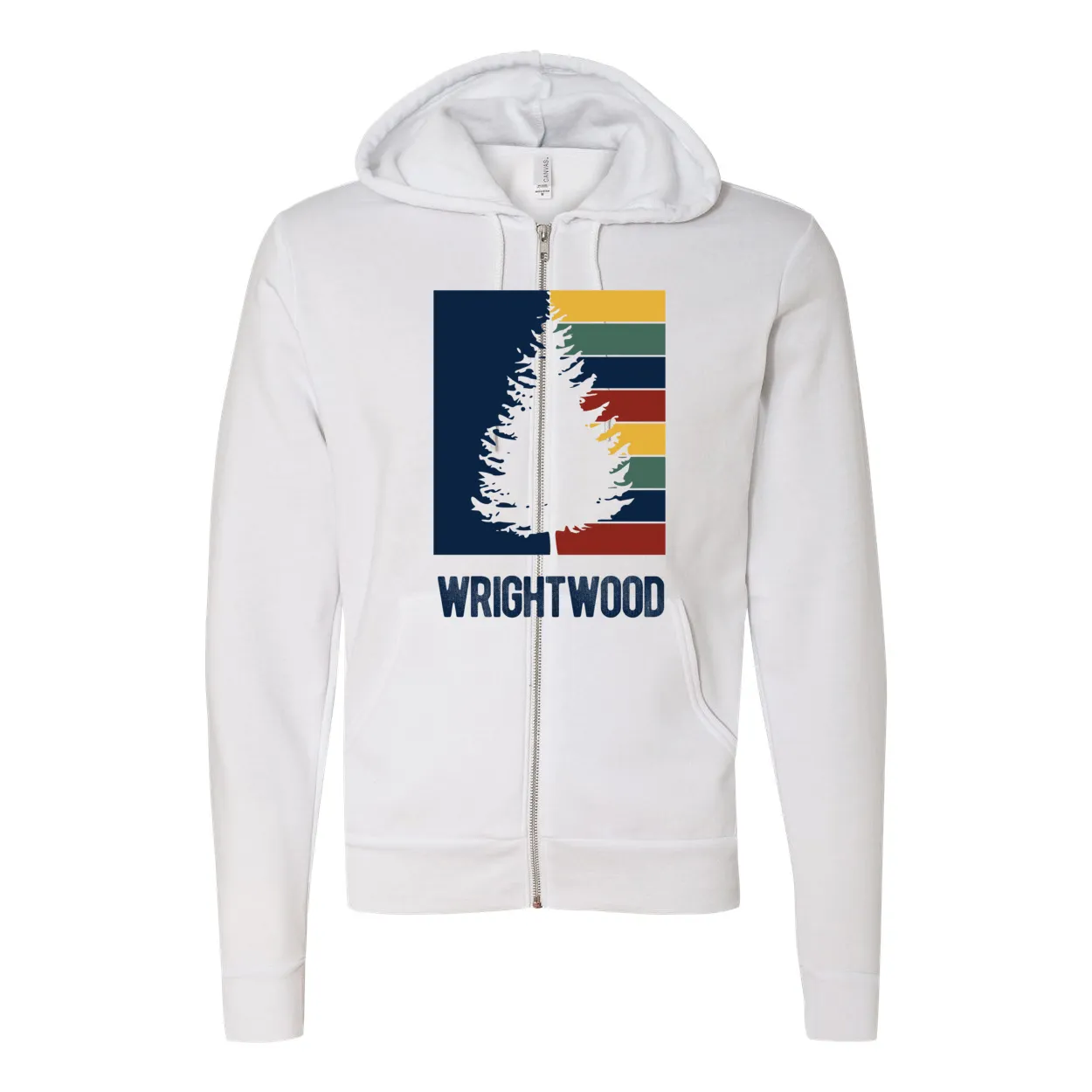 Wrightwood Striped Tree - Zip-up Hoodie