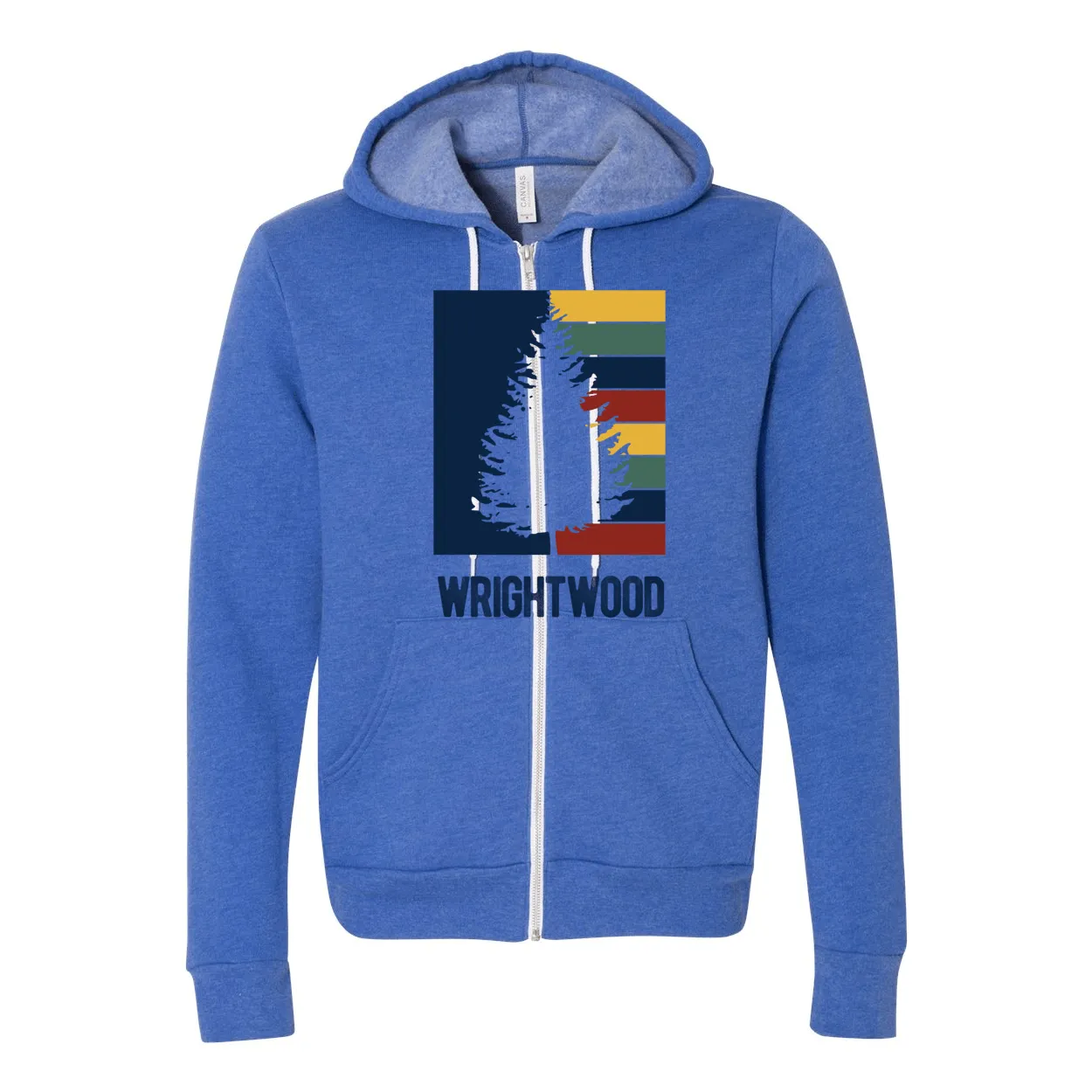 Wrightwood Striped Tree - Zip-up Hoodie