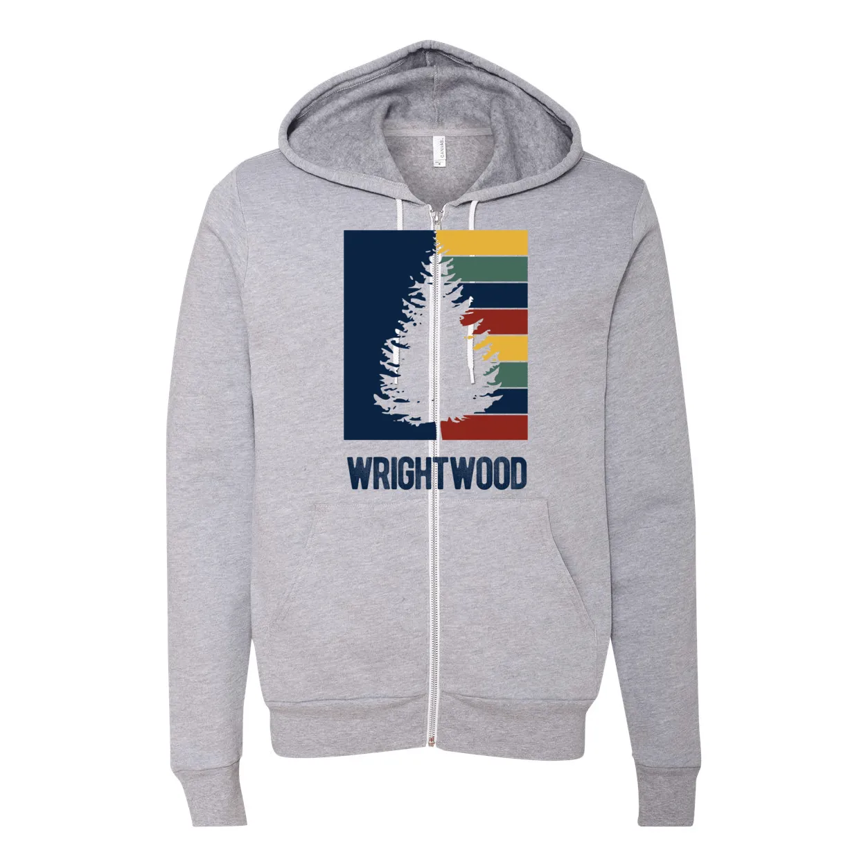 Wrightwood Striped Tree - Zip-up Hoodie