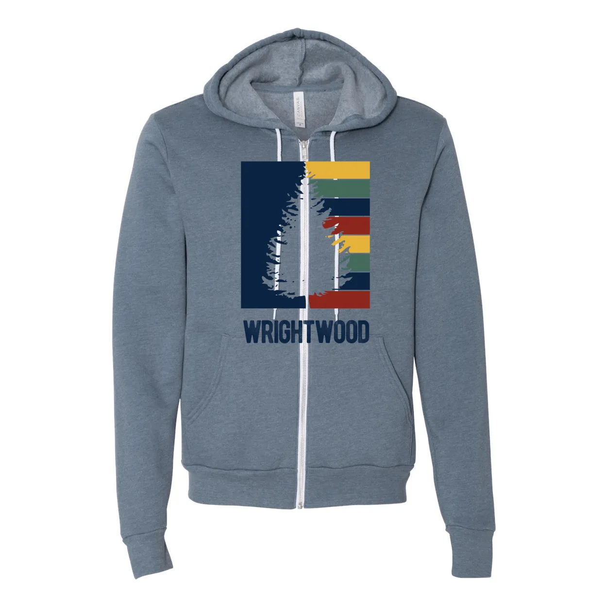 Wrightwood Striped Tree - Zip-up Hoodie