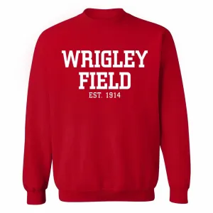 Wrigley Field Est. 1914 University Red Core Wisconsin / Ohio State Crewneck Sweatshirt