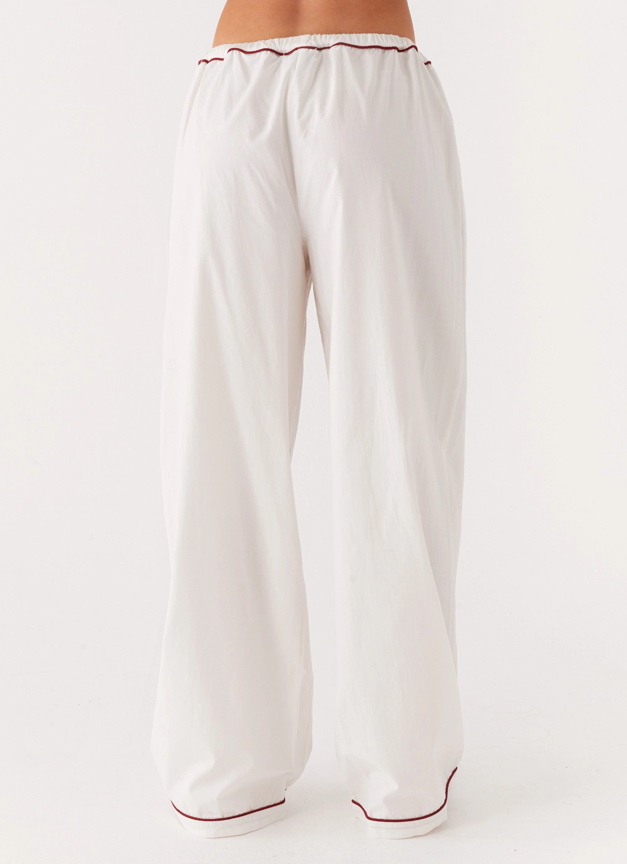 Harry Pyjama Pants - White Travel Light Fit