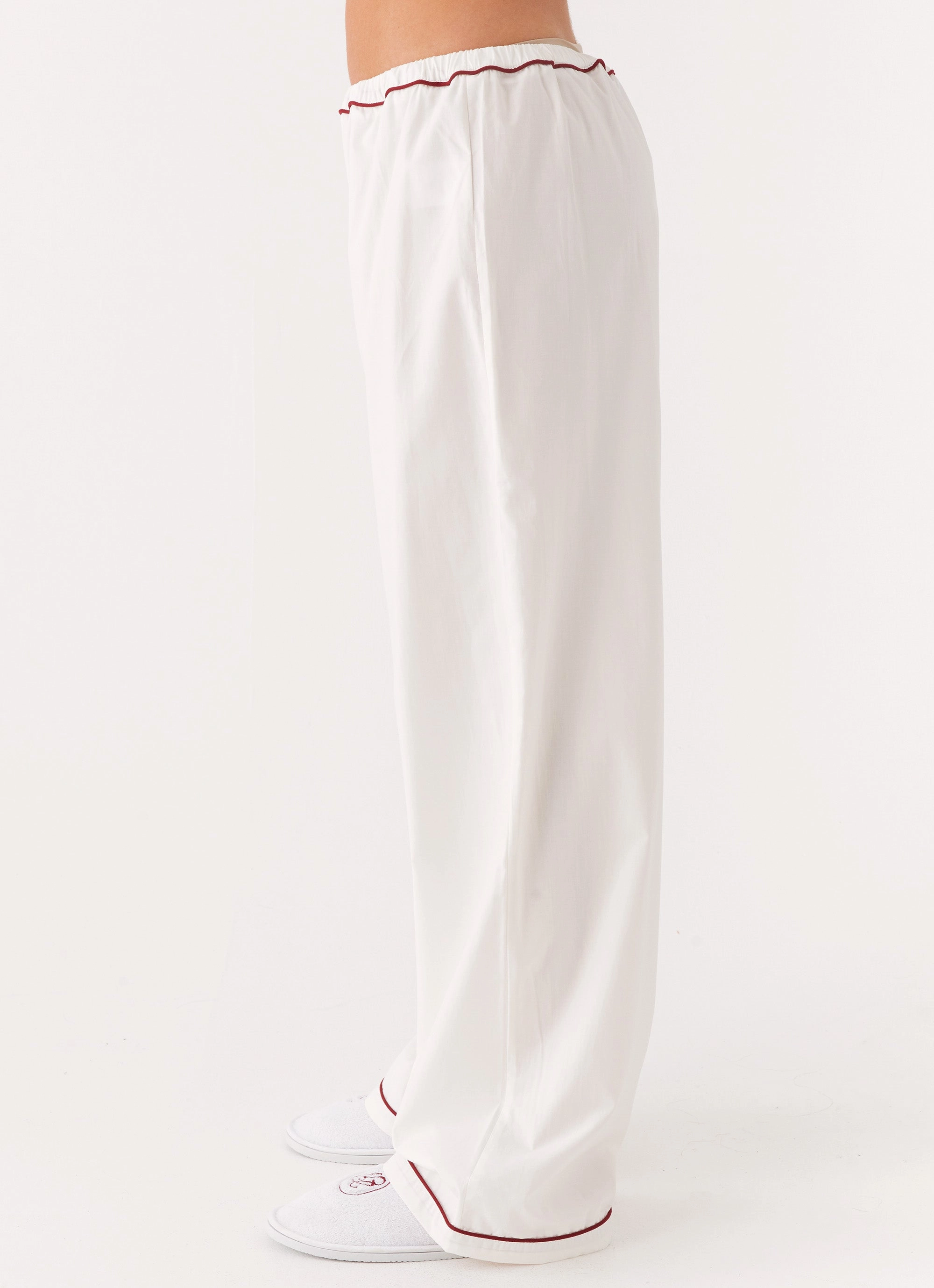 Double Breasted Comfortable Urban Piece Harry Pyjama Pants - White