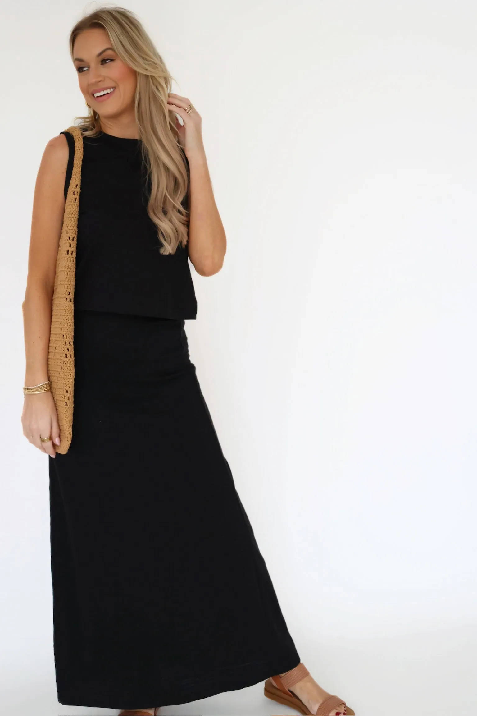 Vintage Pullover Sloane Textured Top - Black