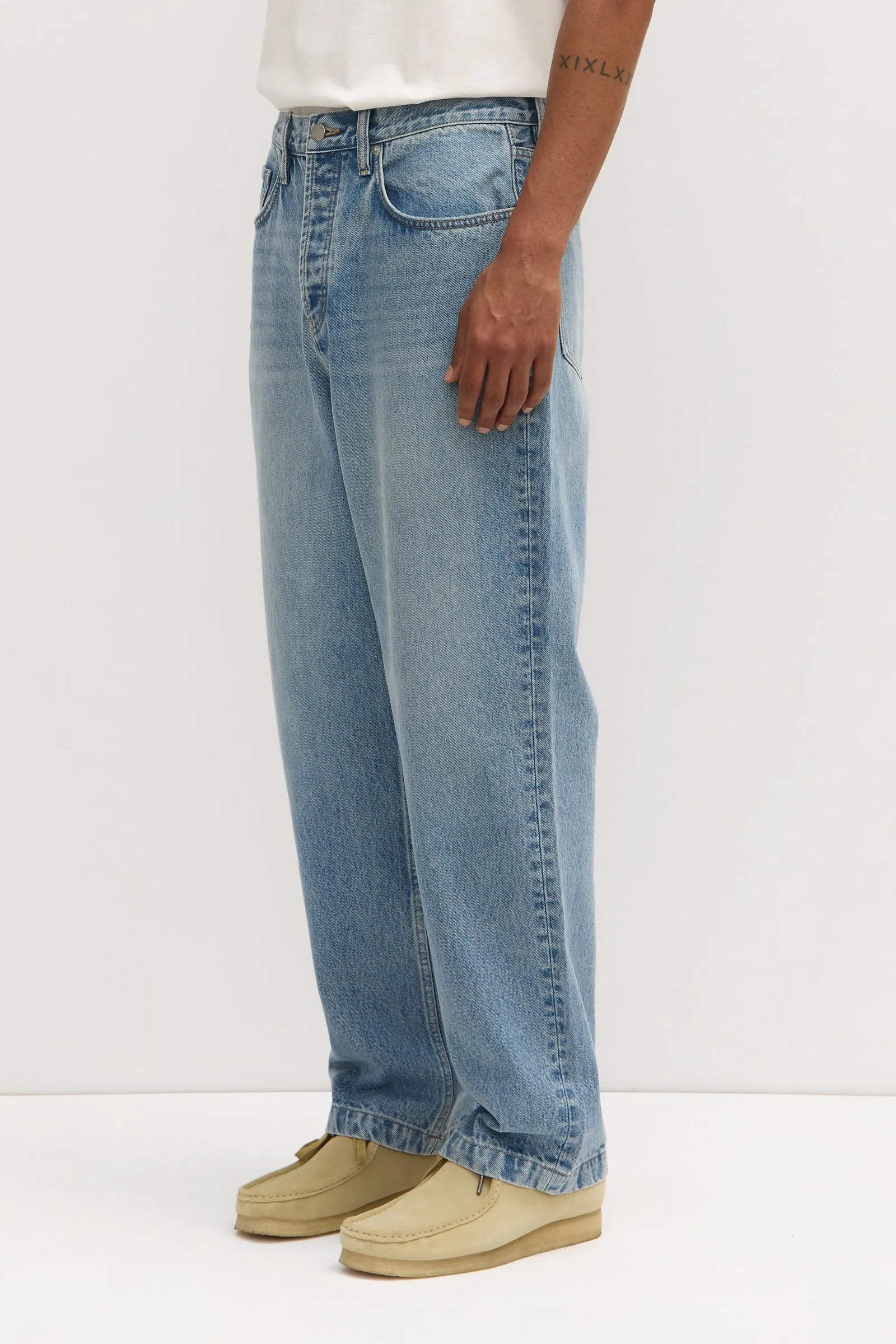 Mens Relaxed Jean Ventilated Panel Design Easy Care Material