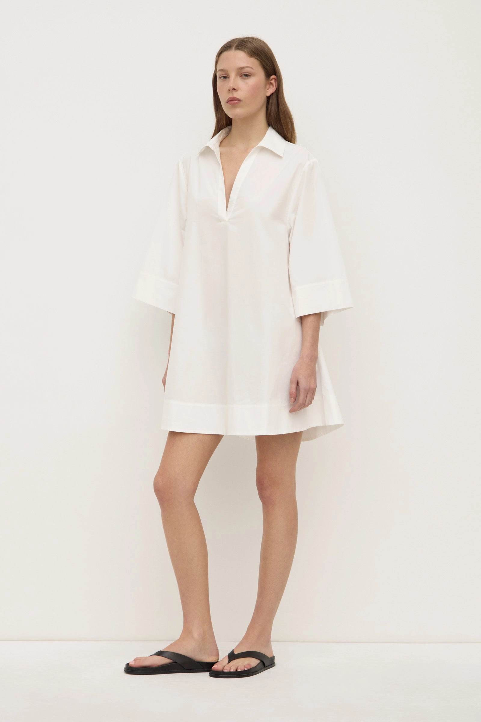 Claire Mini Shirt Dress Mesh-Detail Magic Day