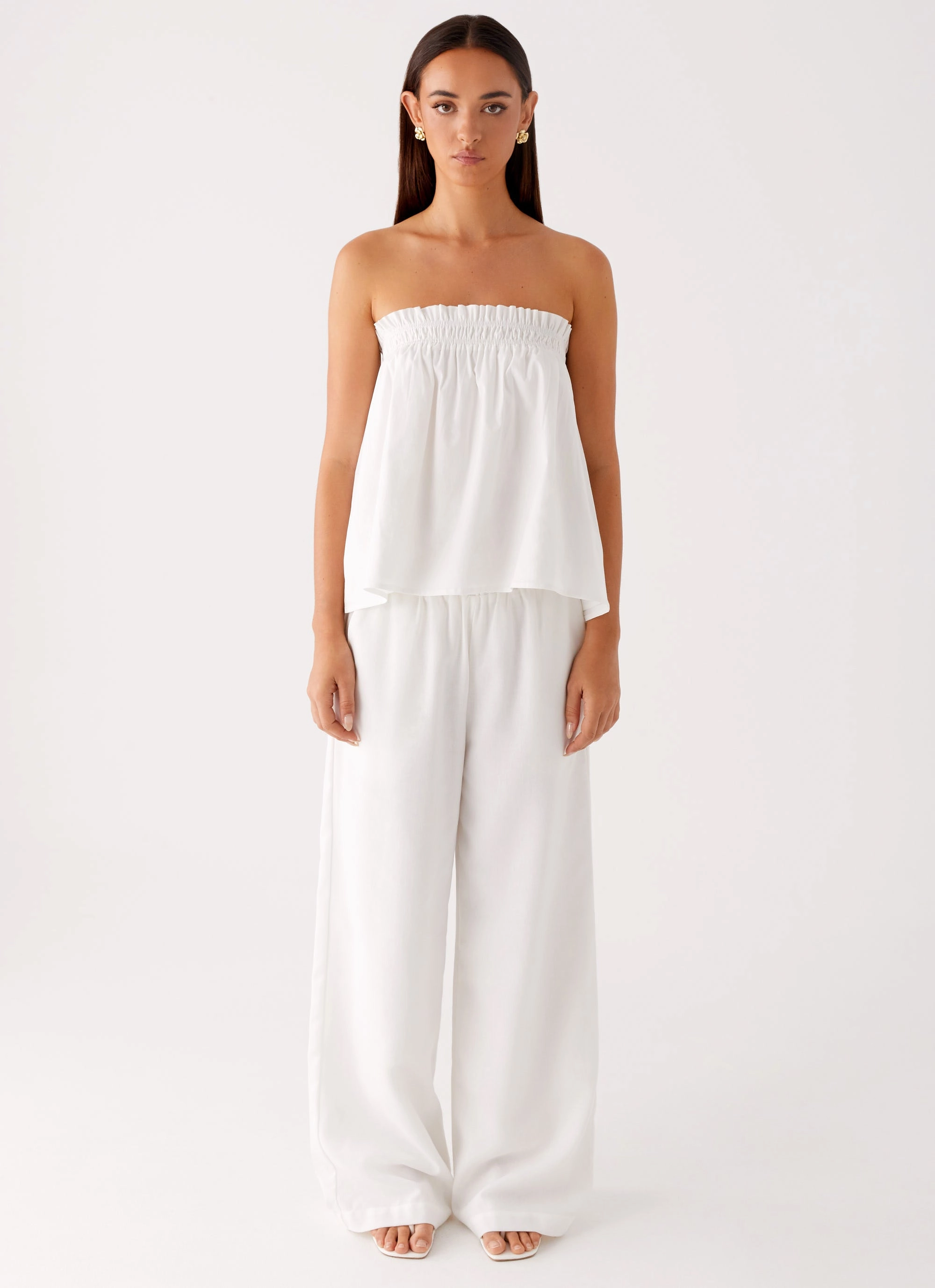 EcoFriendly Manufacturing ThermalInsulation Wynter Babydoll Top - White