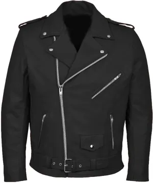 Xiaojmake Men's Leather Biker Jacket Quilted Cafe Racer Zip Up Moto Jackets Vintage Leather Motorcycle Jackets Stylish Fall