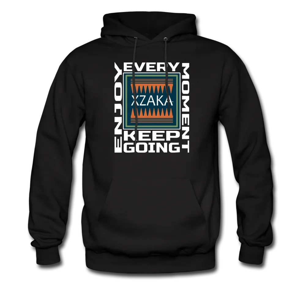 XZAKA - Men "Enjoy Every Moment" Motivational Hoodie - BLK