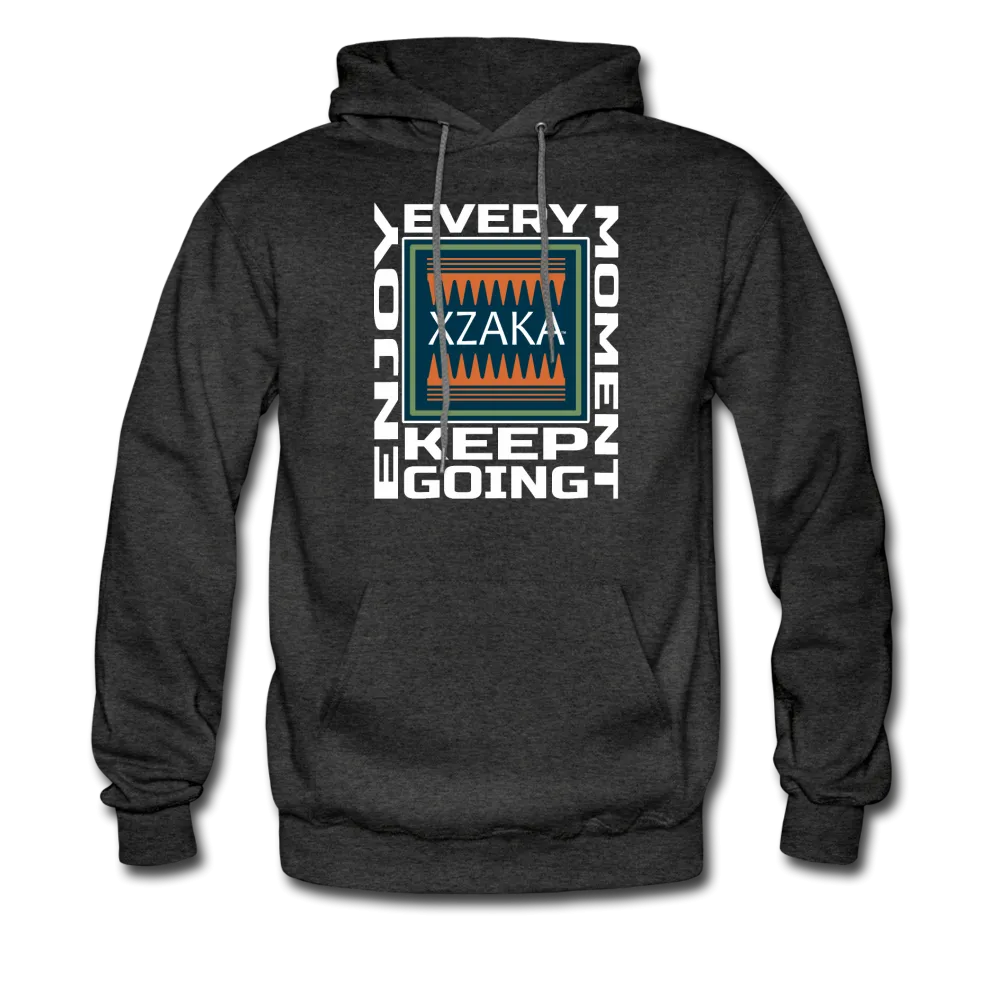 XZAKA - Men "Enjoy Every Moment" Motivational Hoodie - BLK