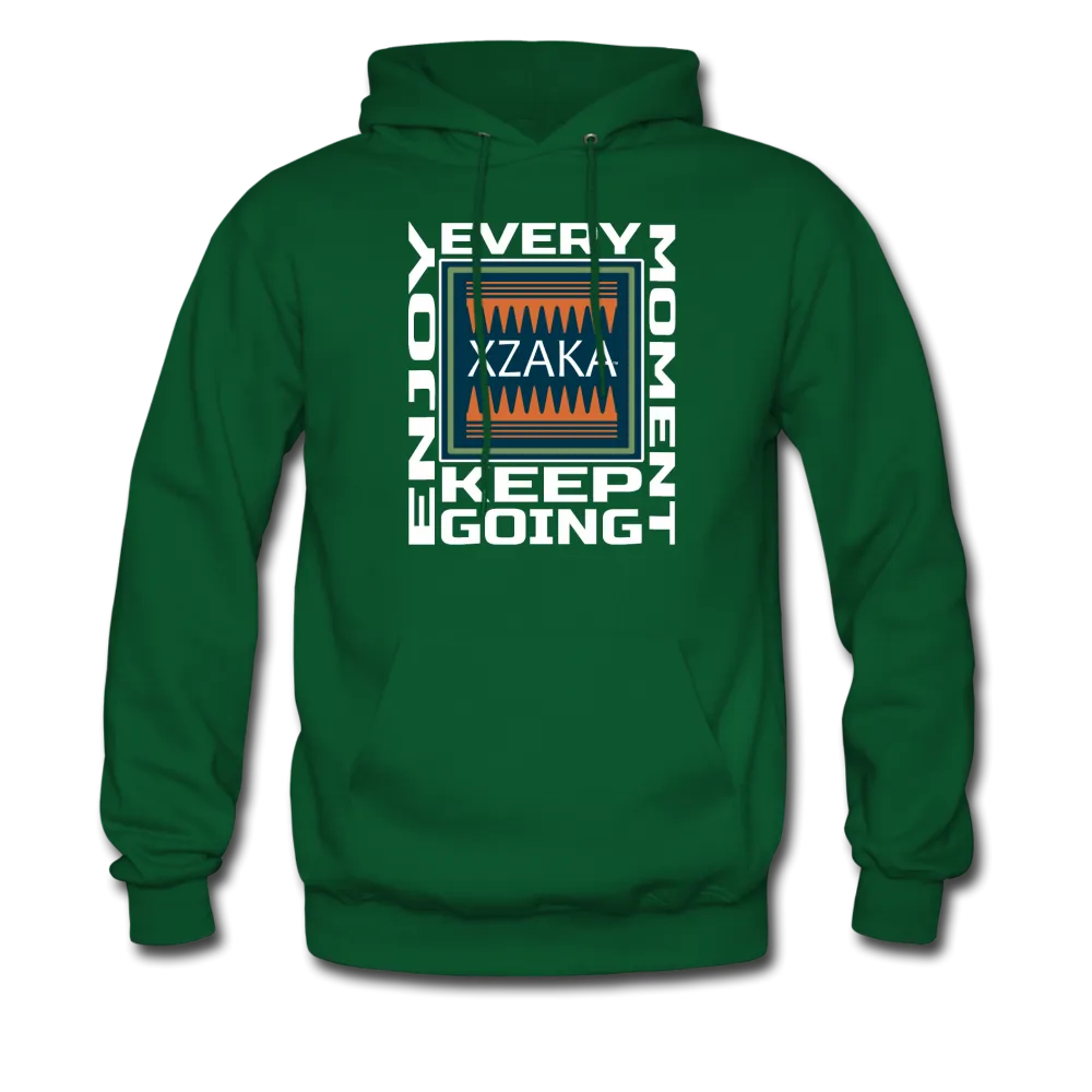 XZAKA - Men "Enjoy Every Moment" Motivational Hoodie - BLK