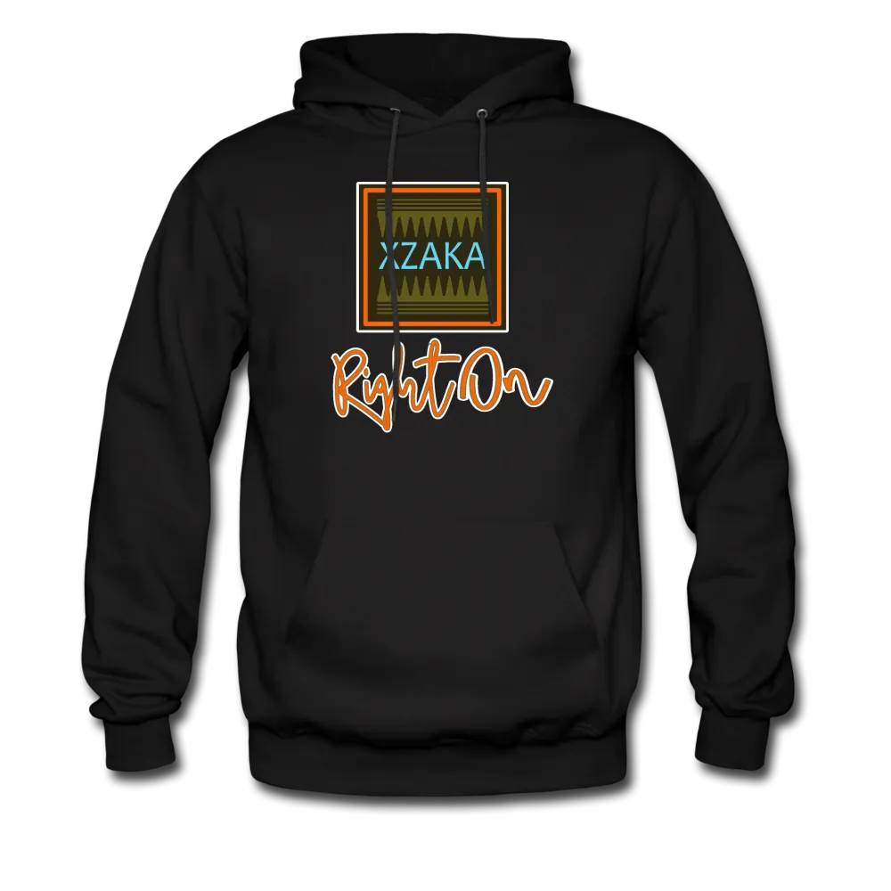 XZAKA - Men "Right On" Motivational Hoodie - BLK