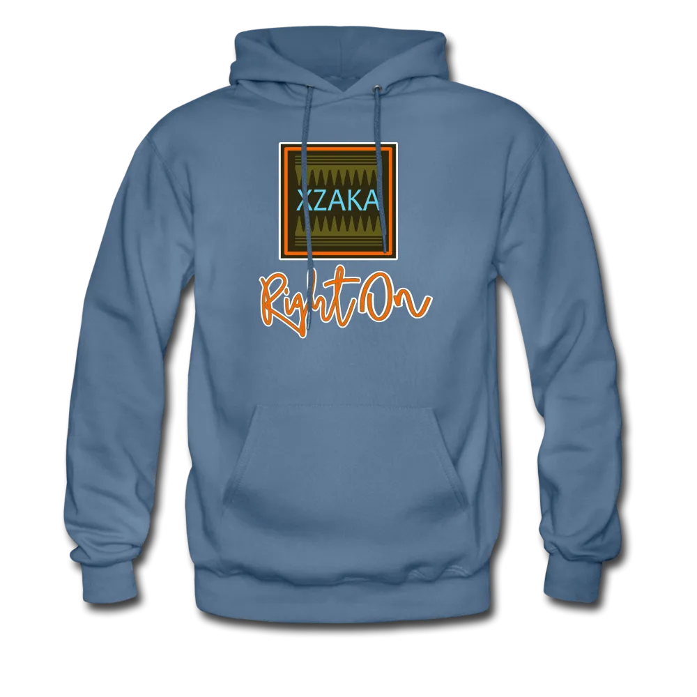 XZAKA - Men "Right On" Motivational Hoodie - BLK
