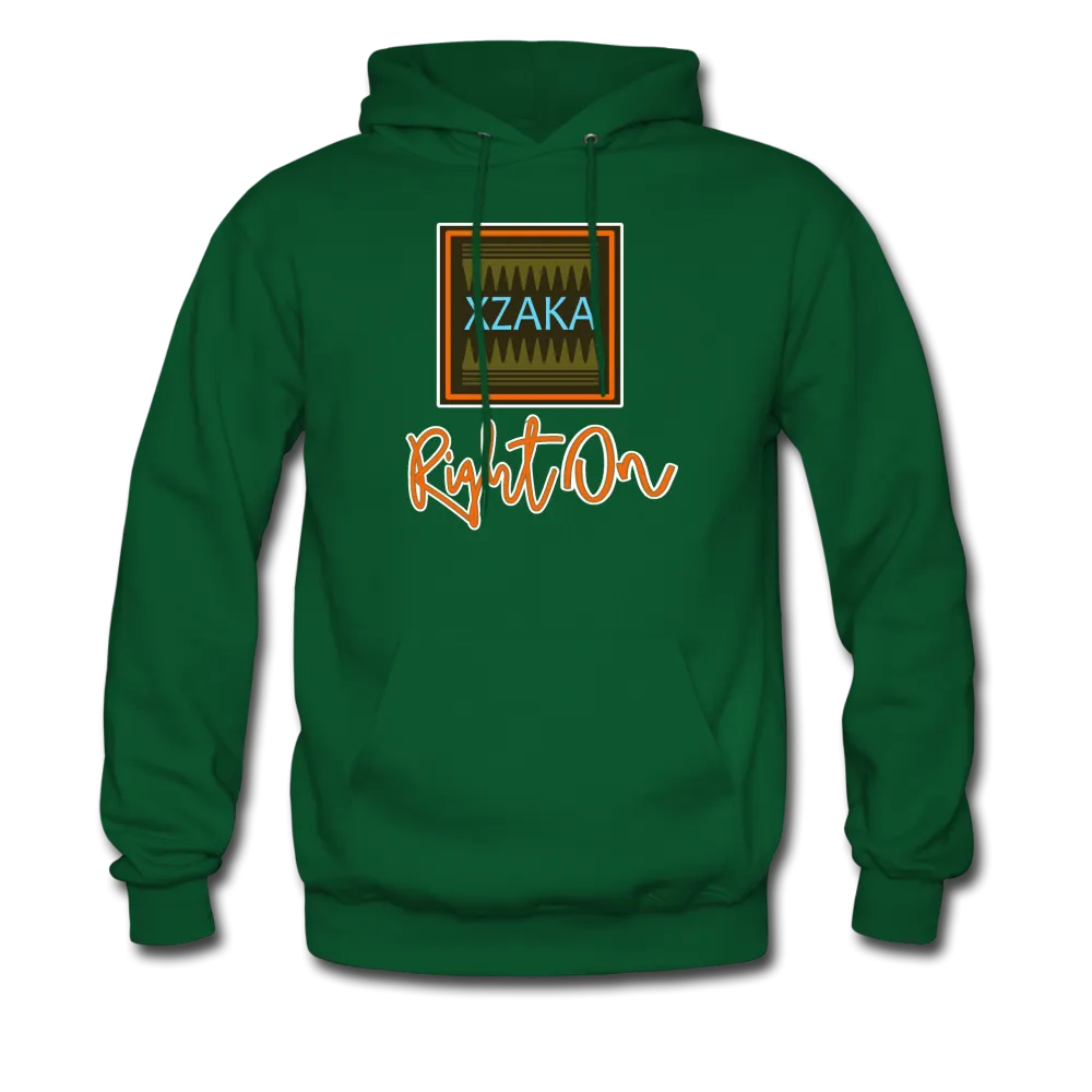 XZAKA - Men "Right On" Motivational Hoodie - BLK