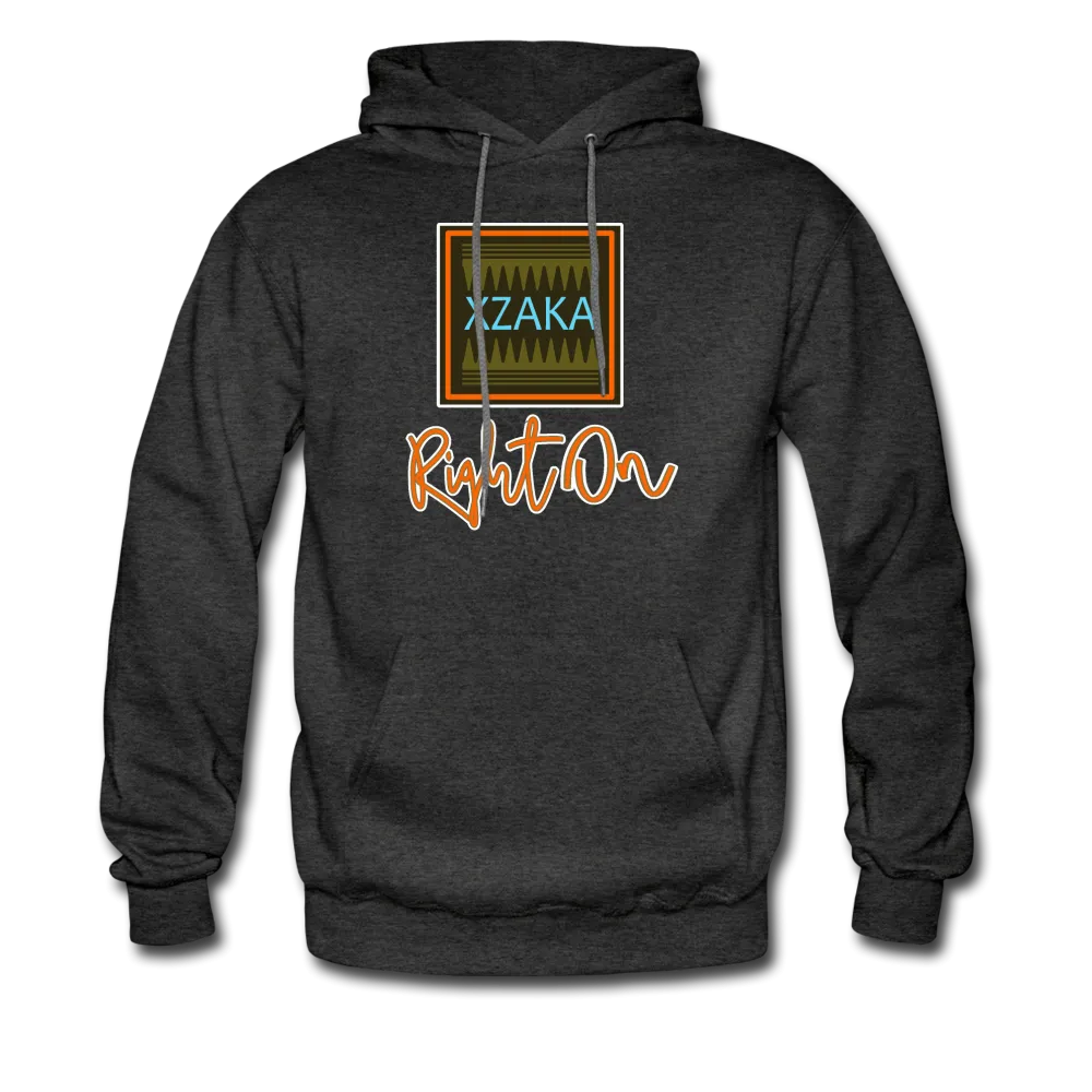 XZAKA - Men "Right On" Motivational Hoodie - BLK