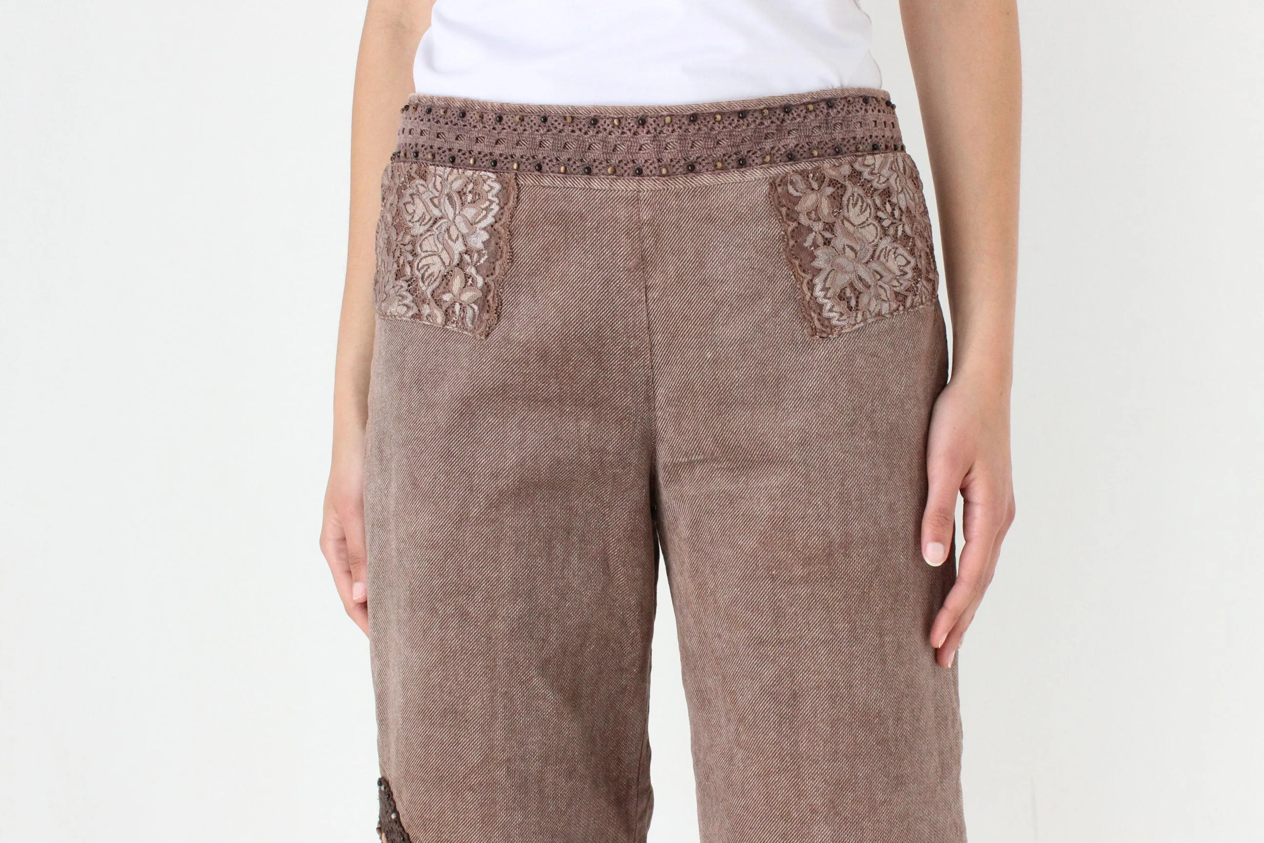 Y2K Corduroy Cropped Knee Length Shorts
