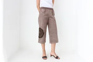Y2K Corduroy Cropped Knee Length Shorts