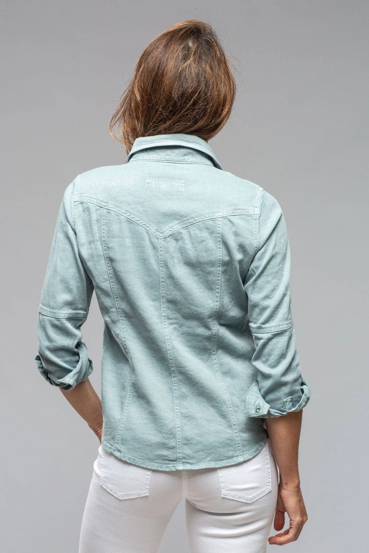 Yarmony Linen Cotton Denim Shirt In Ardesia