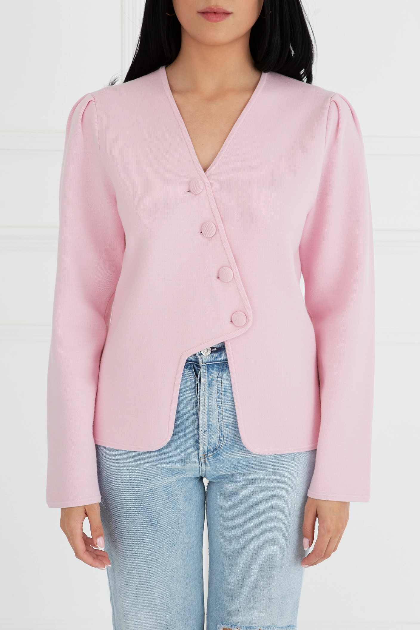 "The Clara" - Wave Cardigan (Pink) AthleisureCompatible Layered Collar