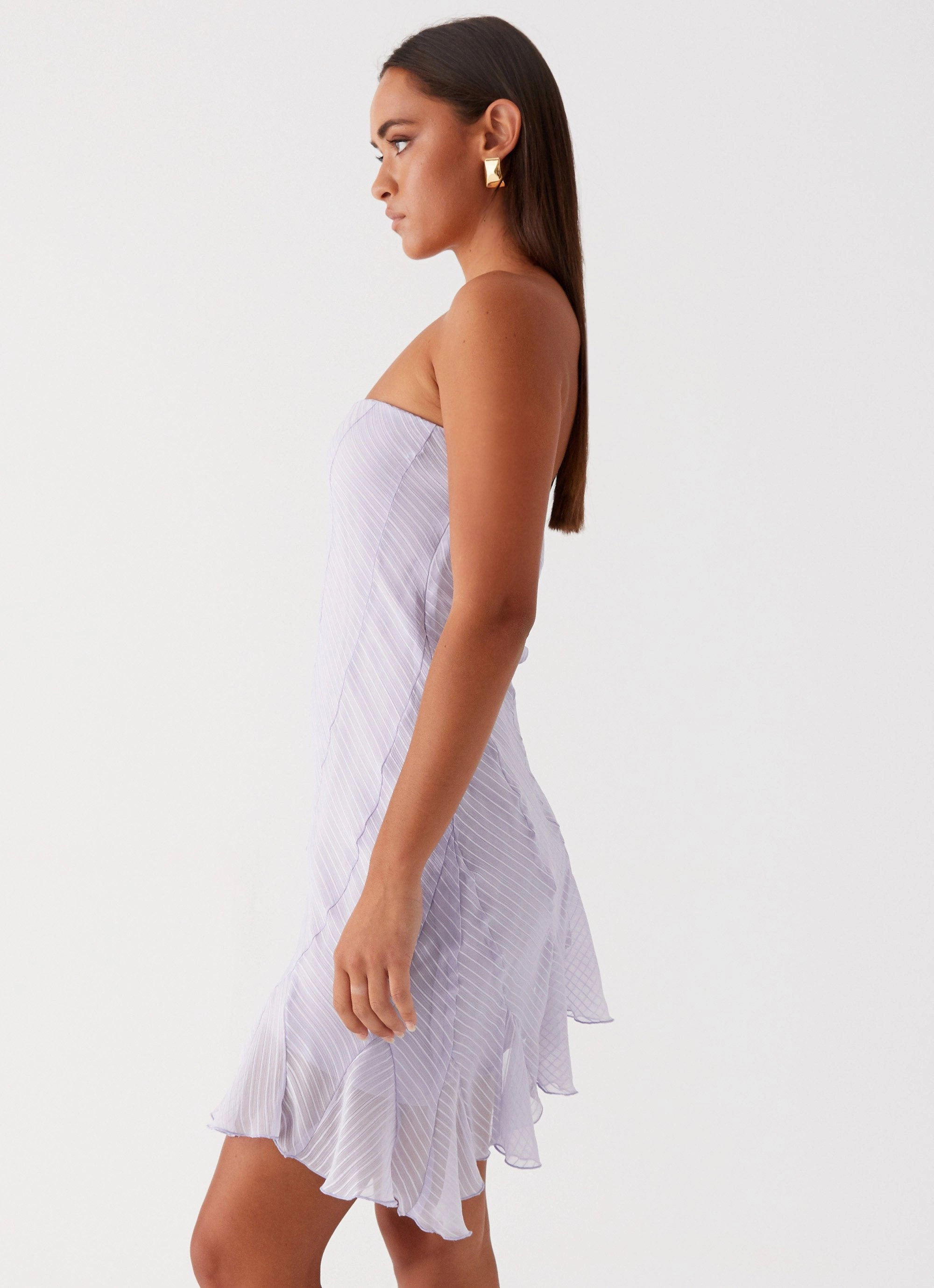 Yolanda Mini Dress - Lavender Rose Soft Trendy Look