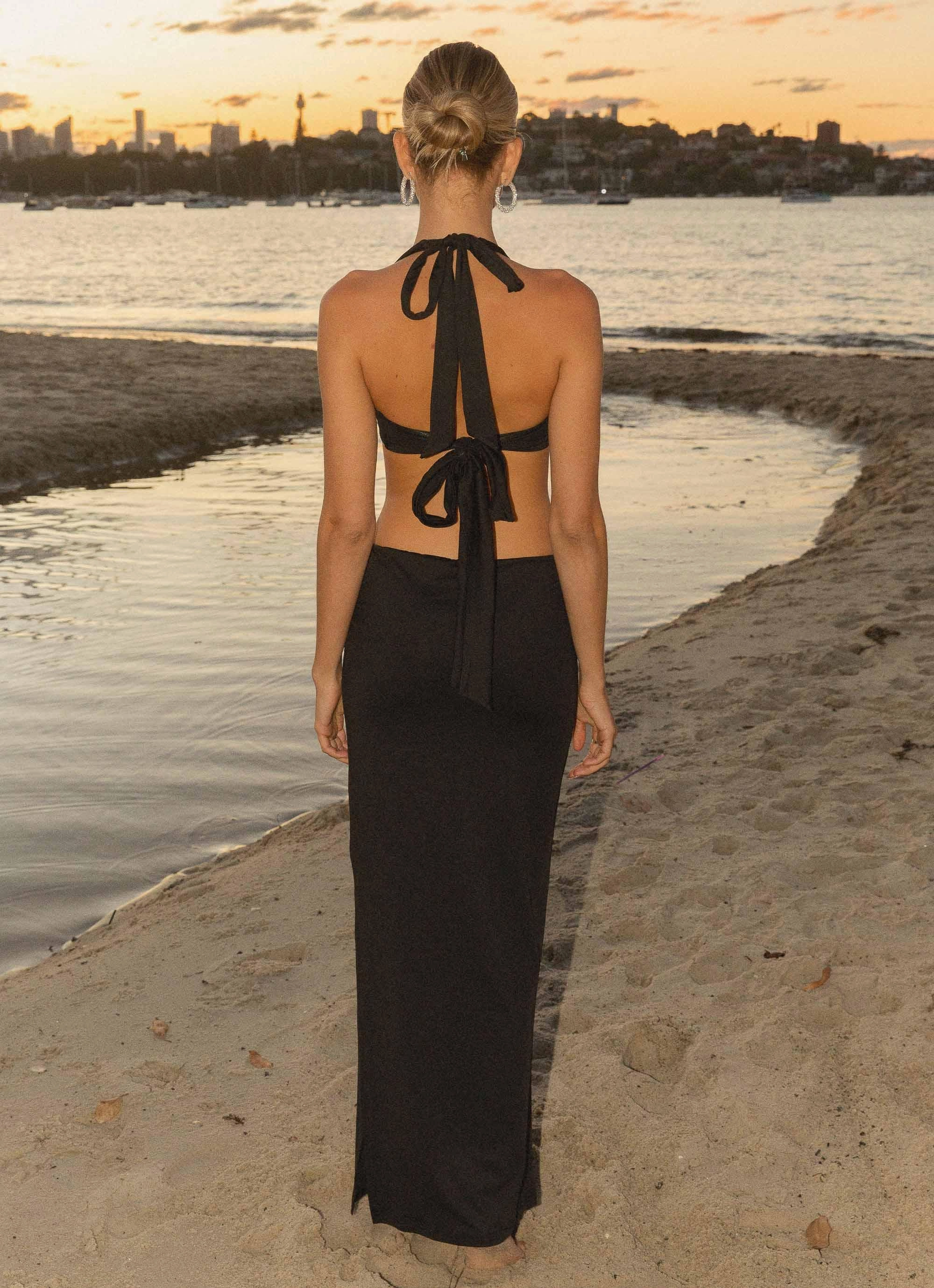 Your First Choice Ring Maxi Dress - Onyx Polished Finish