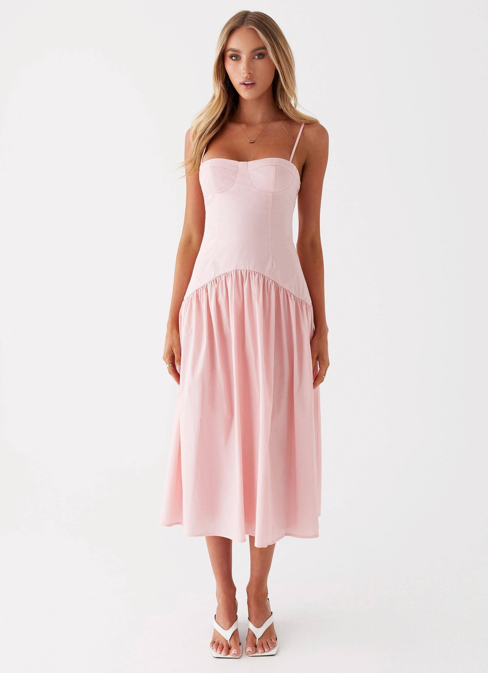 Yvette Corset Midi Dress - Pink Fresh Appeal Self Power