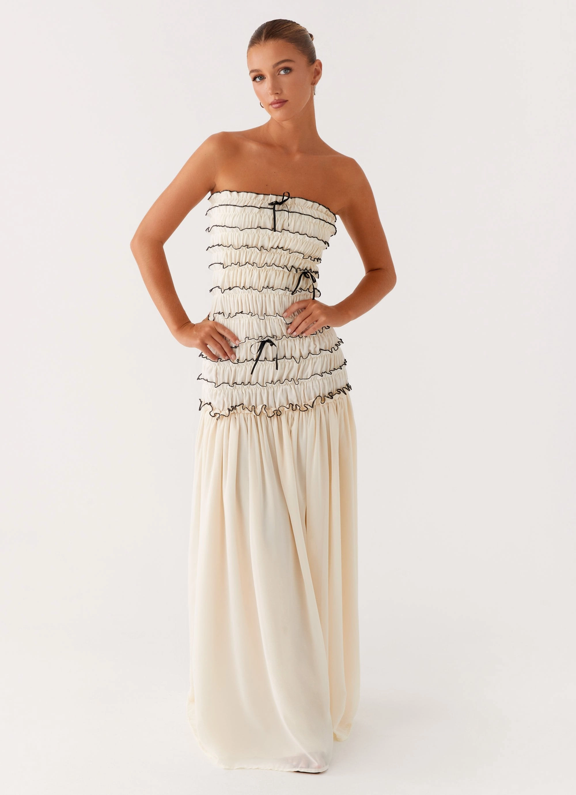 Zariah Maxi Dress - Ivory Year Rounder Indoor Event