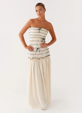Zariah Maxi Dress - Ivory Year Rounder Indoor Event