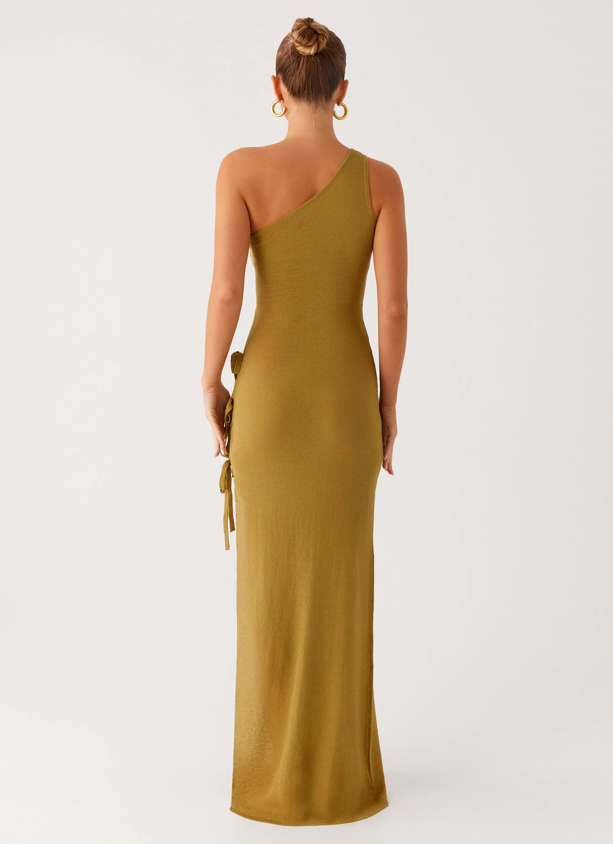 Zarnella Maxi Dress - Lime Elastic-Waist