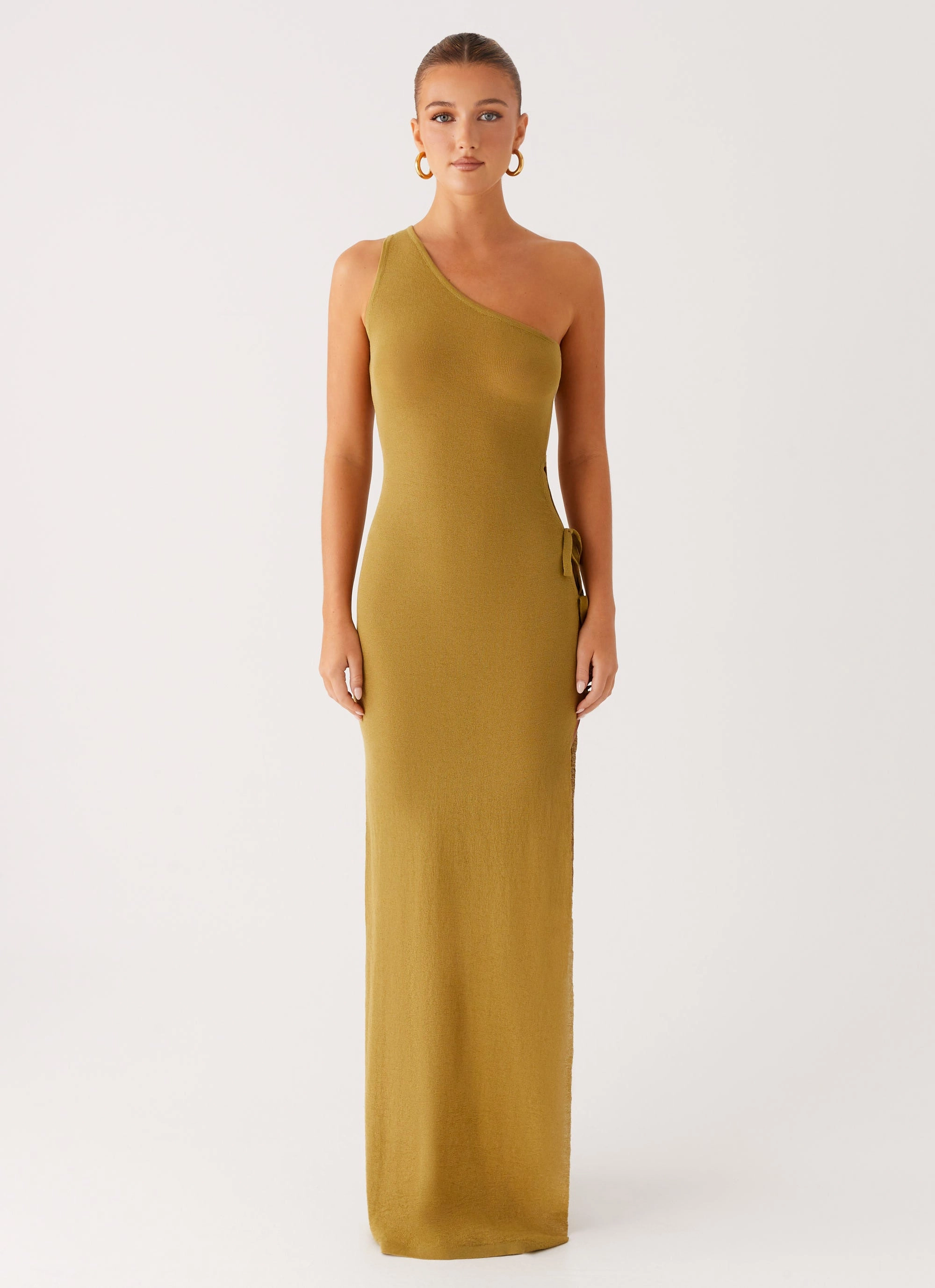 Zarnella Maxi Dress - Lime Flattering Cut Lightweight Piece
