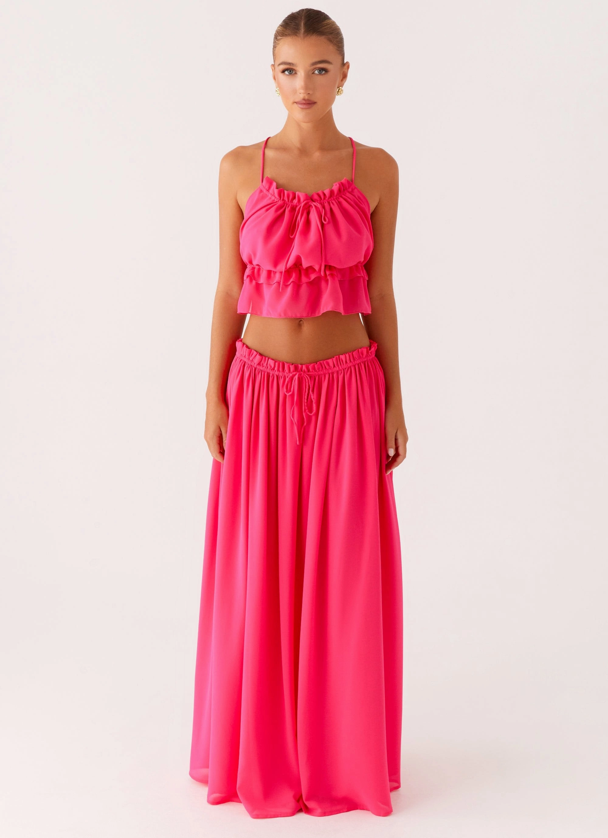 Zaya Backless Top - Fuchsia Modular Layering Compatibility