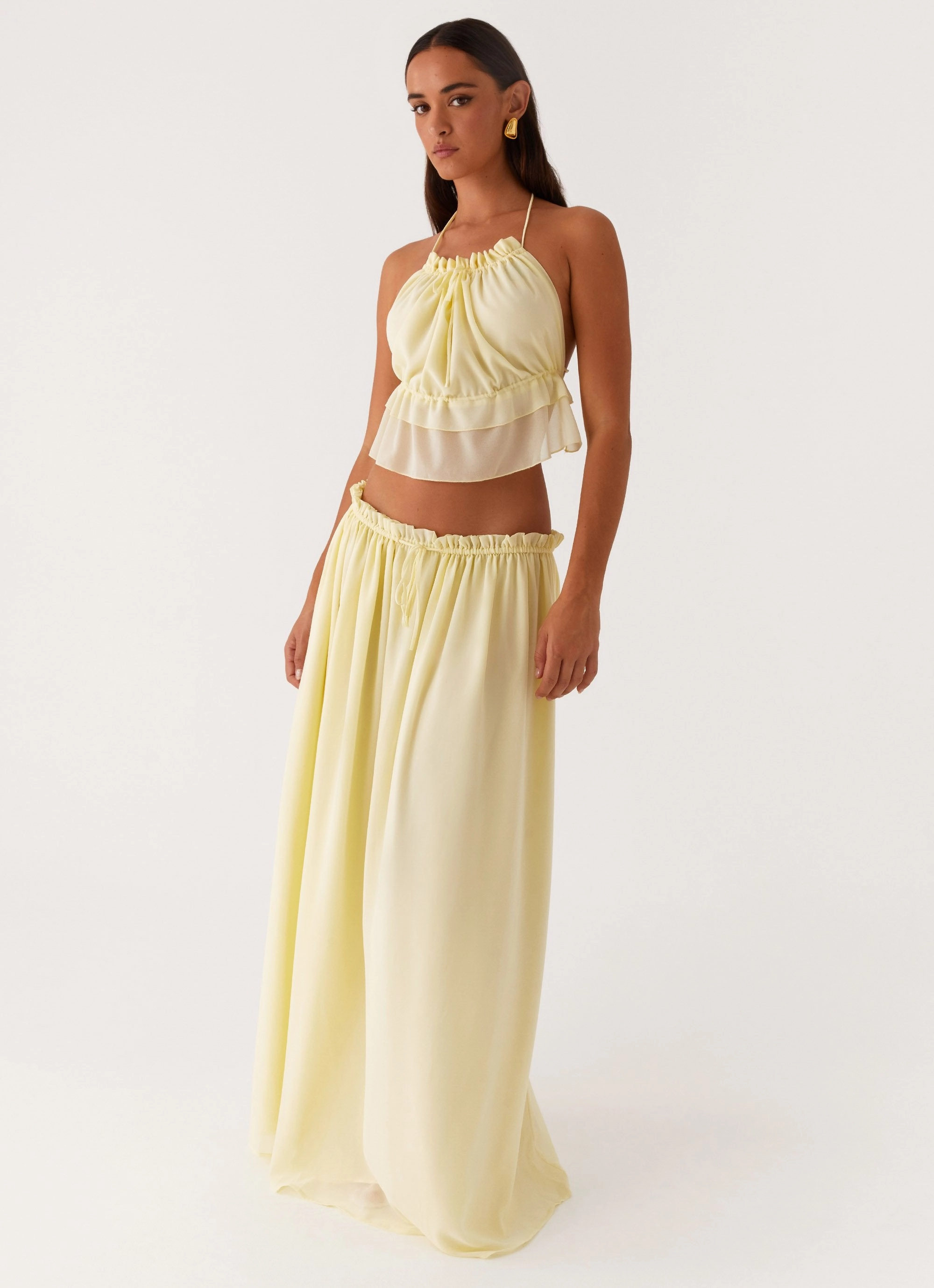 Zaya Maxi Skirt - Yellow Fashion Details