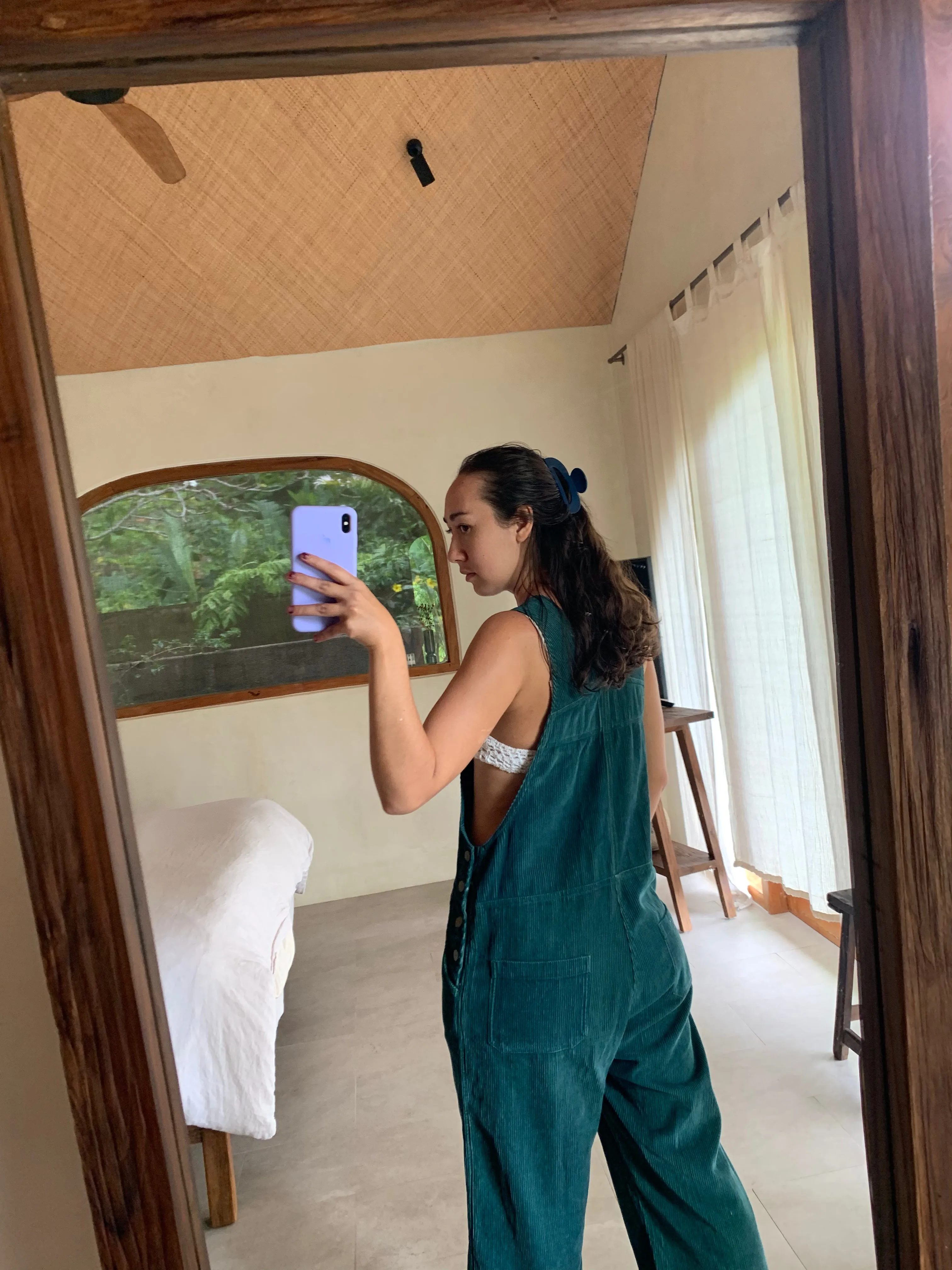 Zion Cotton Corduroy Overalls - Green Natural Dye