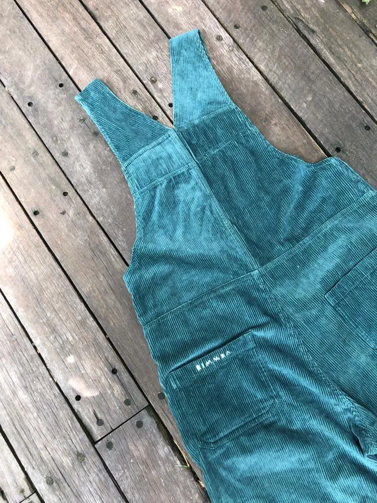 Zion Cotton Corduroy Overalls - Green Natural Dye