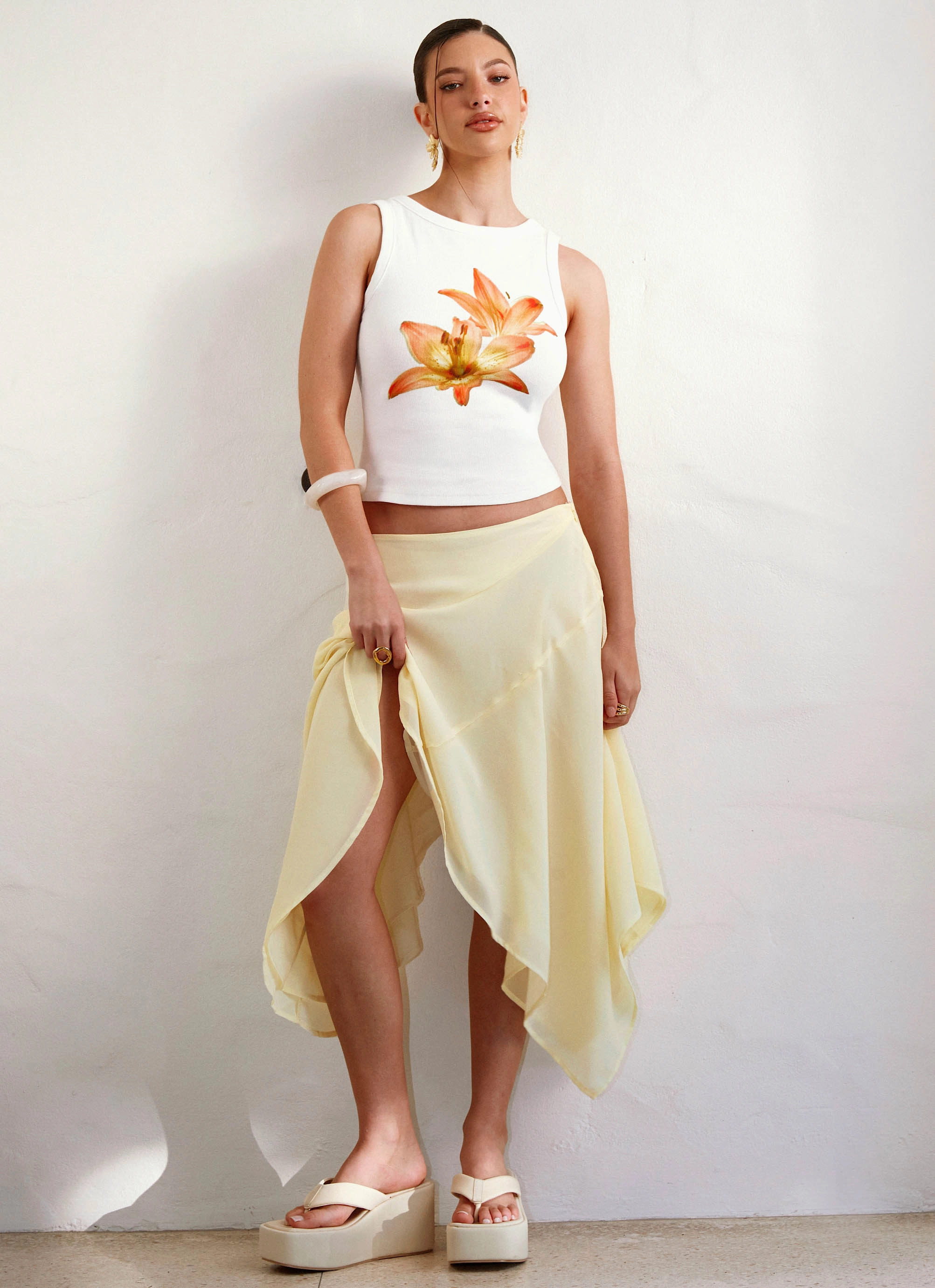 Hydrophobic Surface Treatment Carmela Tank Top - White